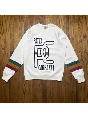 2016 Patta x Carhartt WIP Logo Crewneck Sweatshirt – White